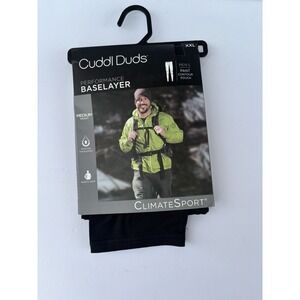 Men's Cuddl Duds Performance Climate Sport Baselayer Pants XXL Black